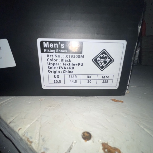 WANTDO MENS WATERPROOF HIKING SHOES NEW WITH TAGS AND ORIGINAL BOX - Picture 5 of 5